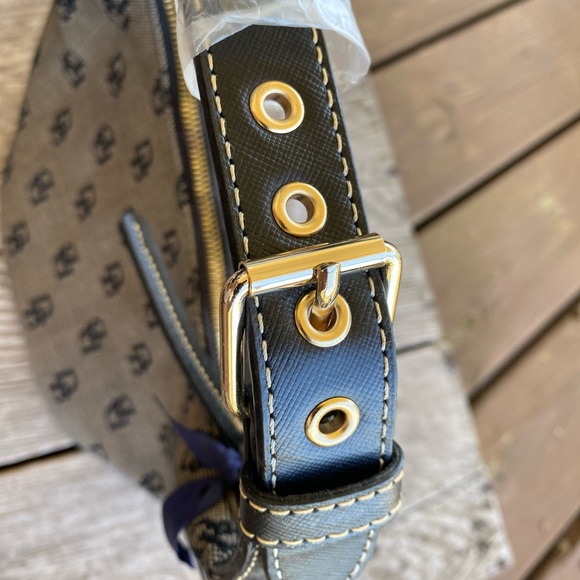 Dooney & Bourke Navy Signature Bucket Bag - Picture 5 of 9